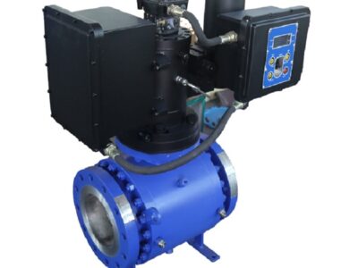 Electric hydraulic actuated V port control ball valve