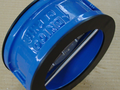 Rubber seated resilient dual plate check valve