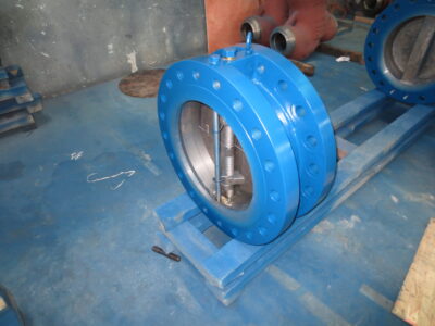 24" 600LB Metal seated wafer double flange dual plate check valve