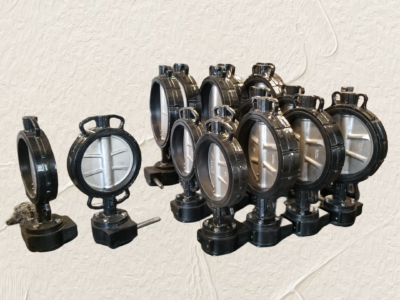 Cartridge rubber seated butterfly valve in WCB