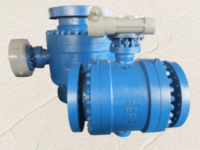 30" 600LB 3-piece trunnion ball valve in cast steel