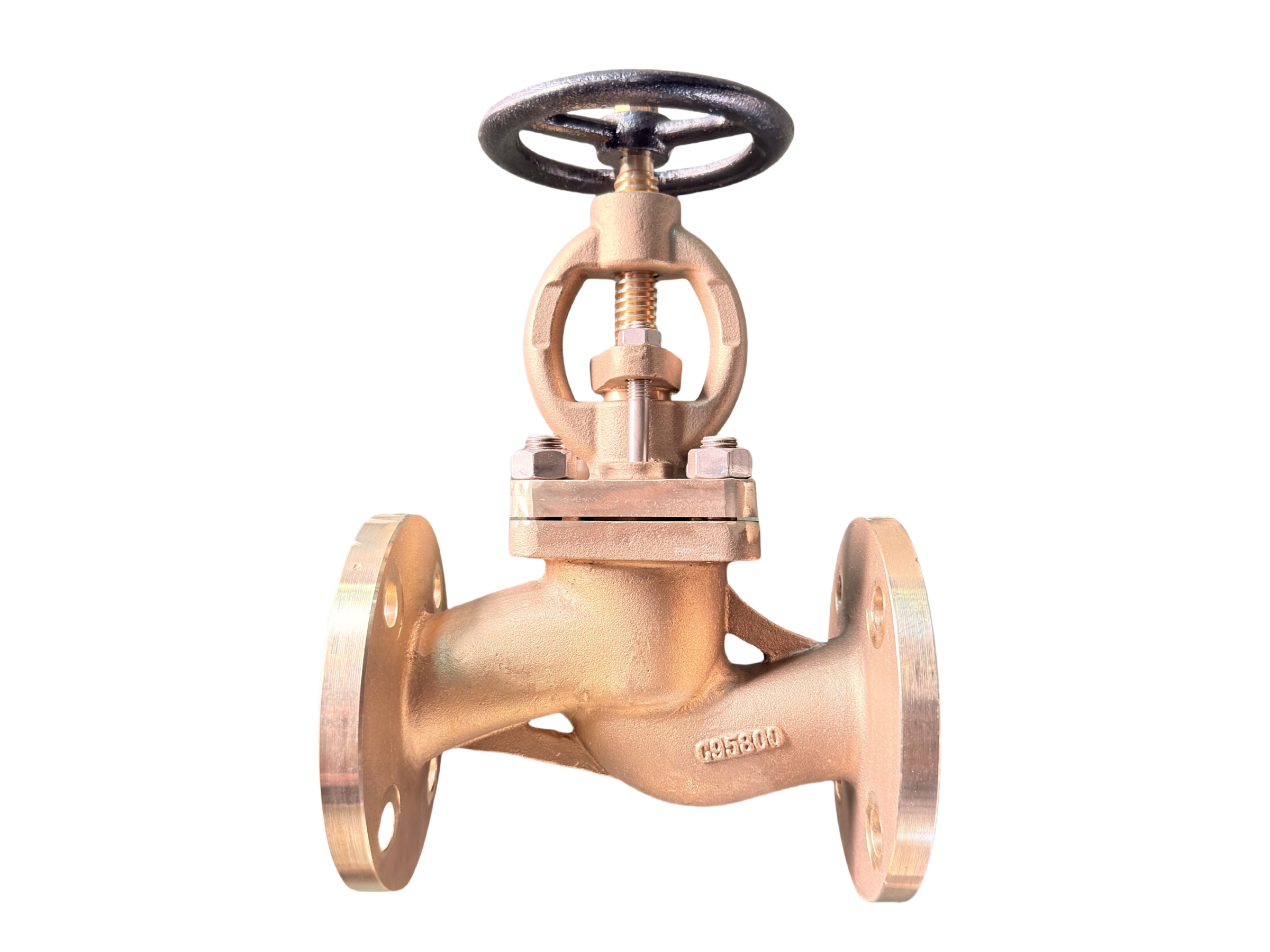 B148 C95800 AL-Bronze Straight Through Globe Valve - Image 2