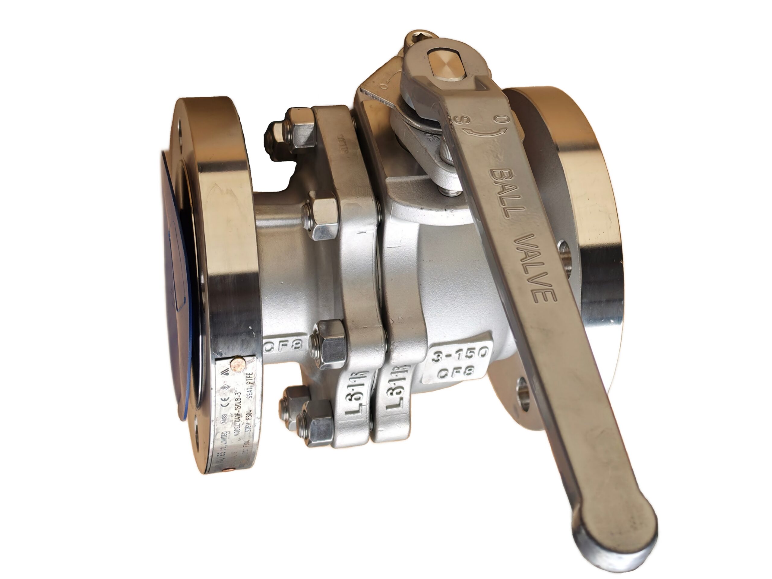 SS Floating Ball Valve – 3" 150LB RF - Image 3