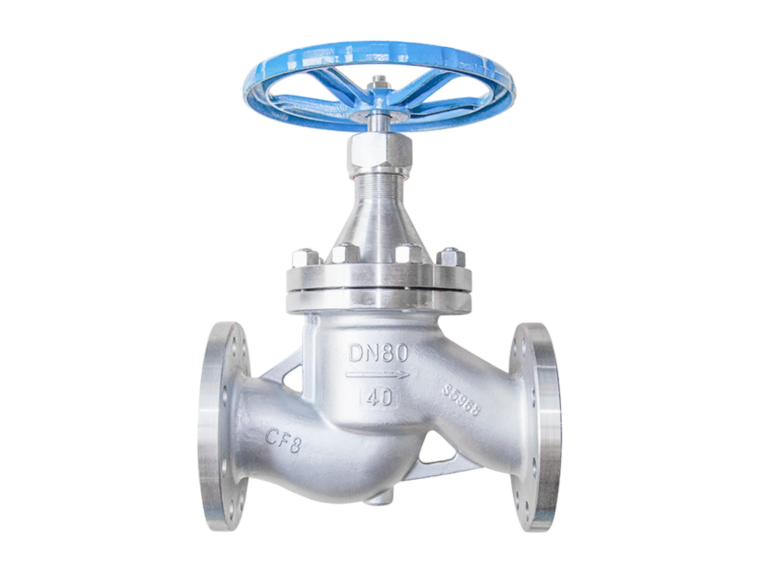 NRS SS Globe Valve-DN80 PN40 RF - Image 2