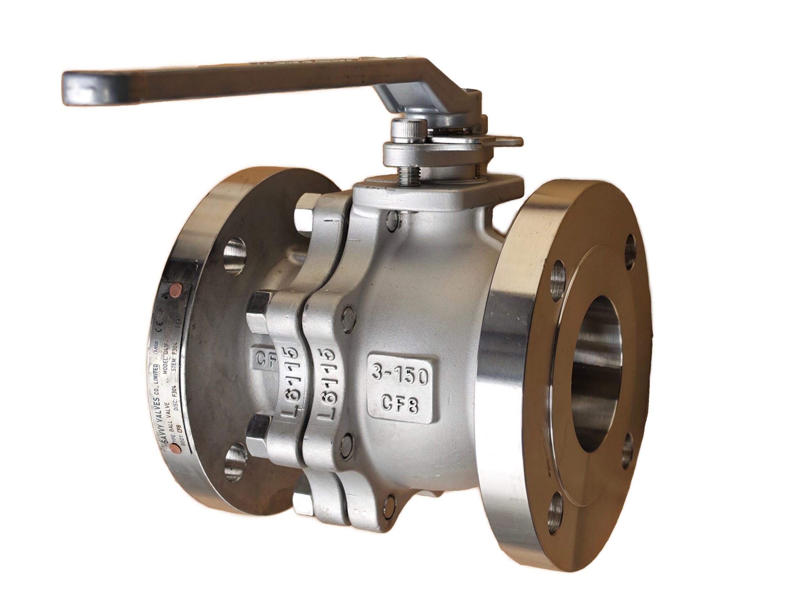 SS Floating Ball Valve – 3" 150LB RF - Image 4